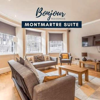 Montmartre Suite - New Town 3BR-3BA Main Door - Free Parking & Patio by Bonjour Residences Edinburgh