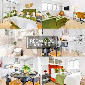 Elegant 2 Bed Apartment, Premium Furniture & Amenities, FREE WiFi & Parking, Perfect for Families, Contractors & Corporate Companies By REDWOOD STAYS