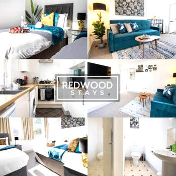 Modern 1 Bed 1 Bath Apartment for Corporates & Contractors, FREE Parking, Wi-Fi & Netflix By REDWOOD STAYS