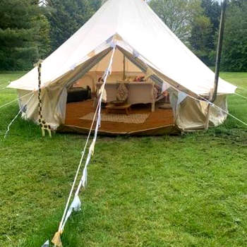 French Tent secret garden glamping